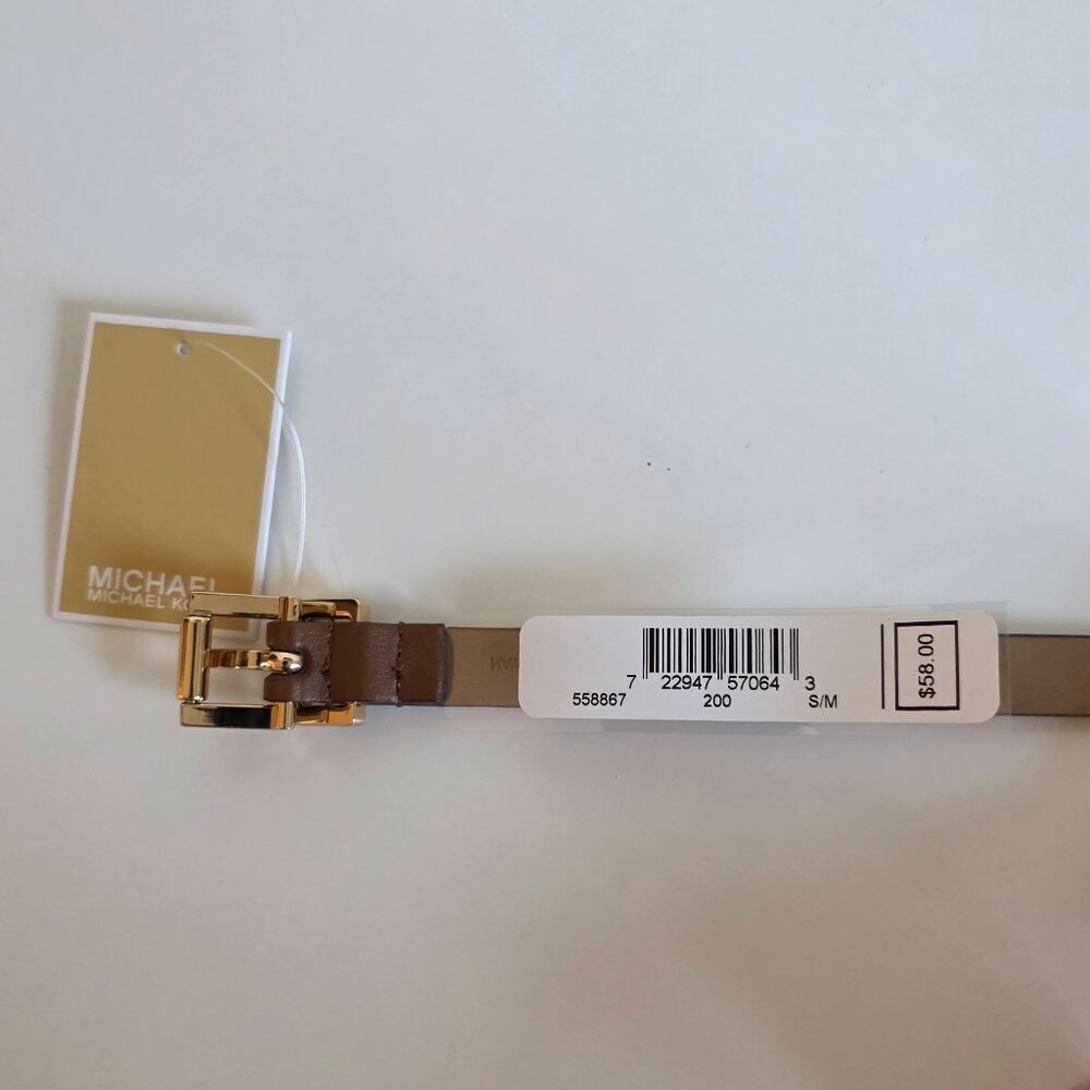 Brand New Michael Kors Skinny Leather Belt, - Picture 3 of 7